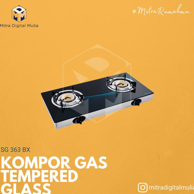 Sale Sanken - GX - 363 Kompor Gas Permukaan Kaca 2 Tungku [Glass Surface] /PERALATAN MASAK SET/PANCI