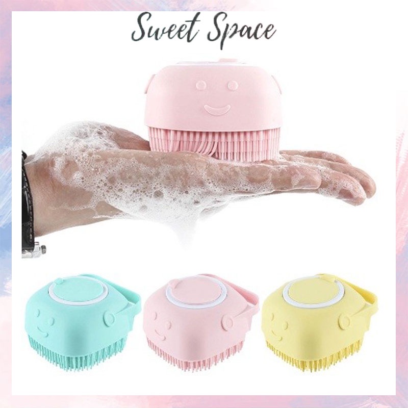 SIKAT MANDI BAHAN SILIKON LEMBUT | DISPENSER SABUN [SWEETSPACE]