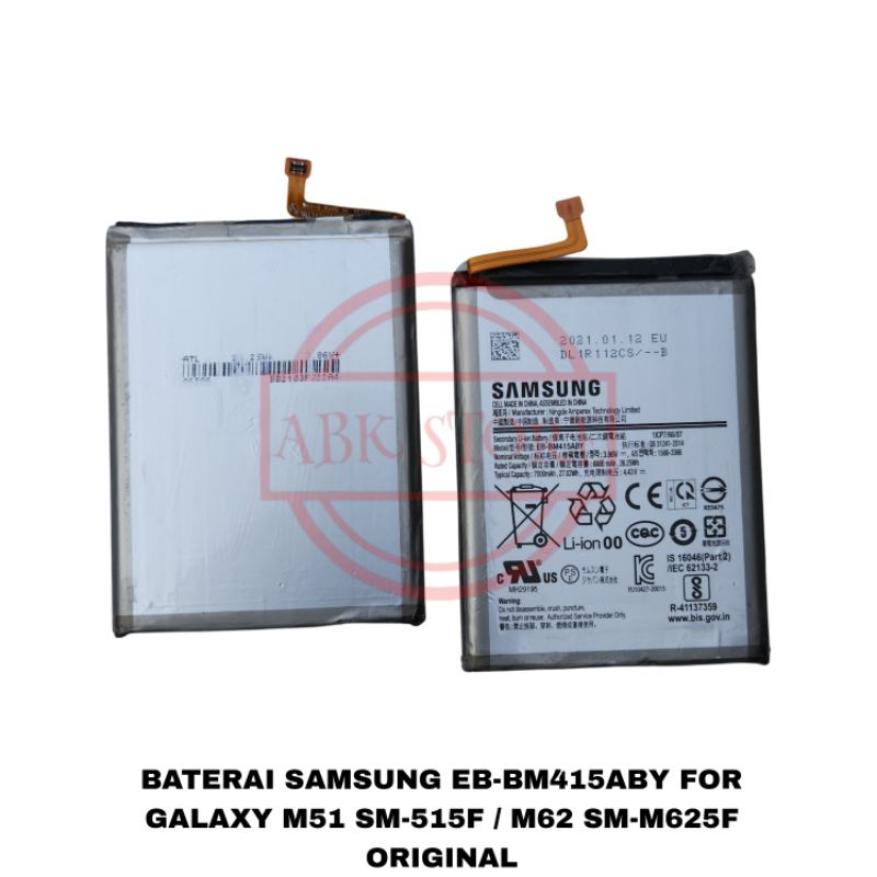 BATERAI SAMSUNG EB-BM415ABY FOR GALAXY M51 SM-M515F / M62 SM-M625F BATTERY BATRE ORIGINAL