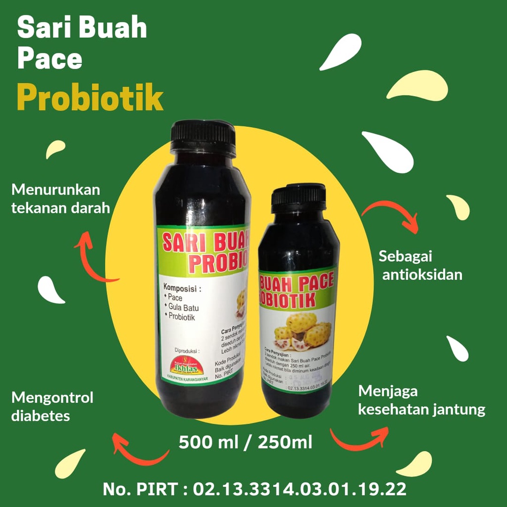 

Extract Sari Buah Pace Probiotik asli untuk kesehatan 100% Herbal