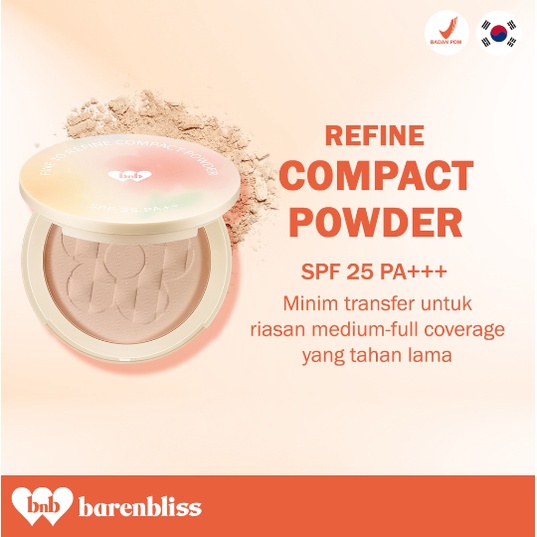 [FREE GIFT] BARENBLISS Korean Bloomatte Fine To Refine Compact Powder