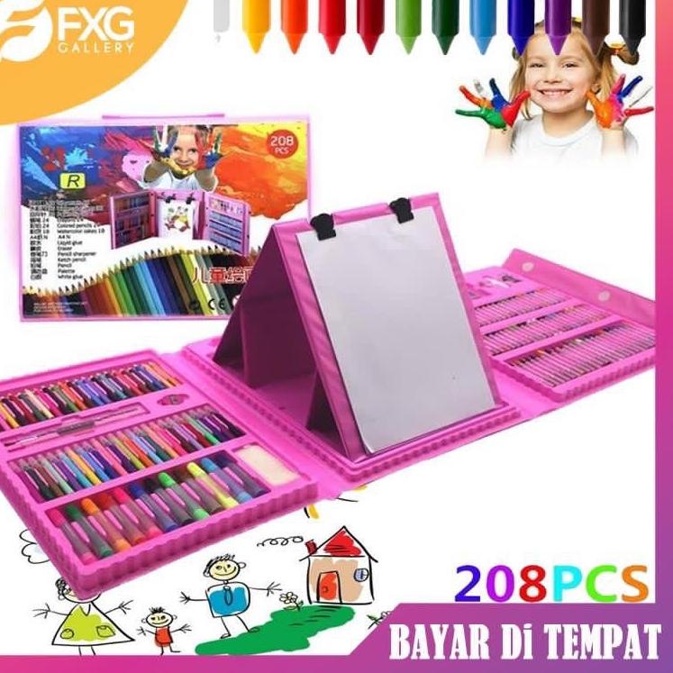 

atbq Alat Lukis Set 208pcs Crayon Oil Paste Pensil Warna Pensil Warna Cair Anak Mewarnai と 59