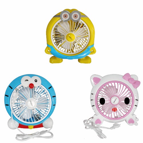 kipas angin welhome karakter 8inch/kipas angin doraemon minion hellokitty mobil / kipas angin meja d