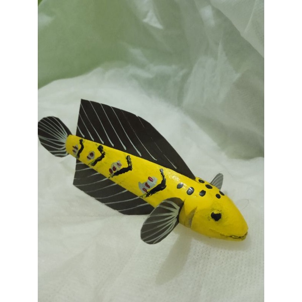 patung gabus ikan chana miniatur chana