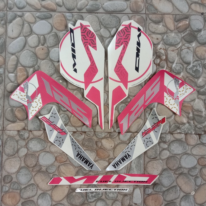 stiker striping motor yamaha mio m3 125 2015 pink