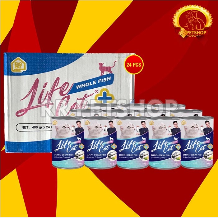 Makanan Kucing Life cat Plus Wet Food Kaleng Grosir Dus 24Pcs 400gr