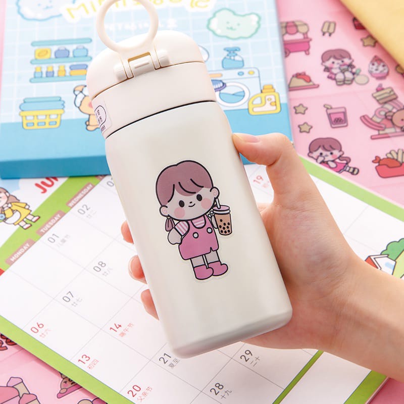 Sticker MOMO Isi 100 Lembar Stiker Waterproof  Botol Minum Tumblr Kartun Viral Lucu Korea DIY/Stiker Aesthetic DIY Buku Diary / Stiker Tumblr / Stiker Deco / Stiker Hp Laptop