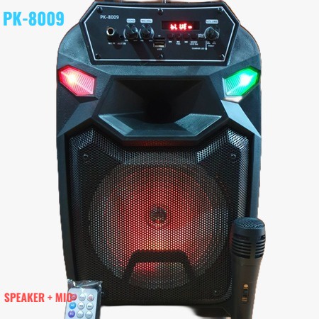 SPEAKER BLUETOOTH KOPER TWS + MIC PK-8003 PK-8009 LED SPEAKER PORTABLE SPEAKER MUSIC BOX BLUETOOTH