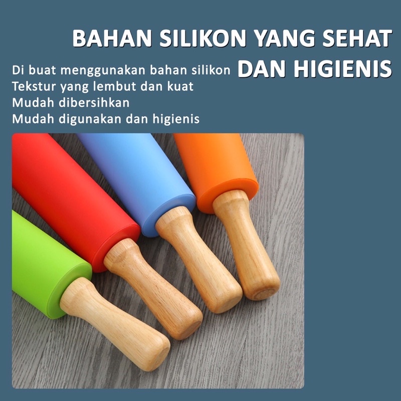 Rolling pin silicone / penggiling adonan / penipis adonan kue