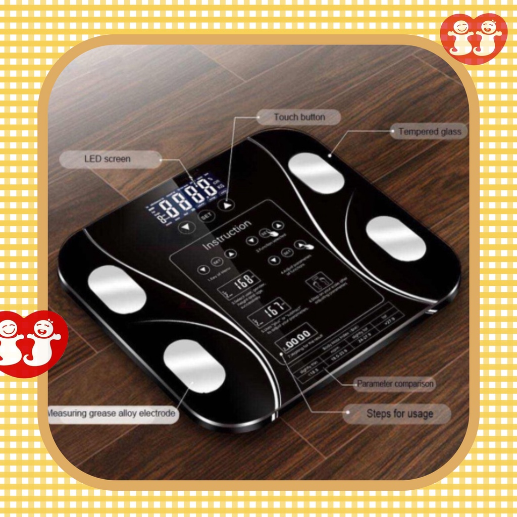 Timbangan Badan Digital Bluetooth Body Fat Monitor Analysis App 180KG