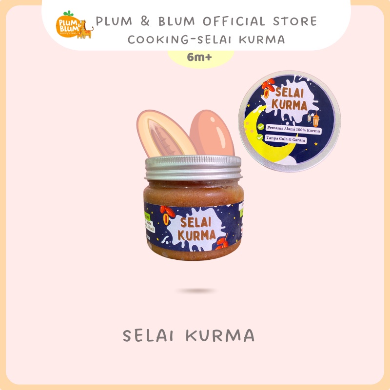 Plum &amp; Blum Selai Mpasi Selai Kurma Selai Kacang Pemanis Alami - 150gr