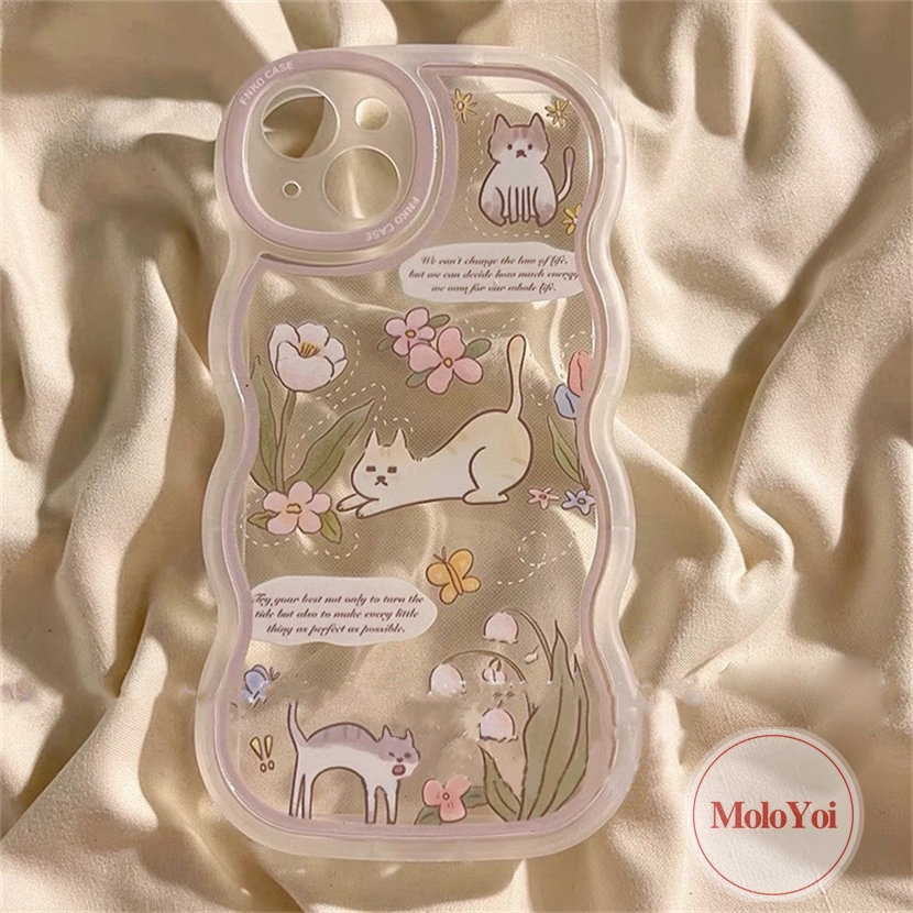 Soft Case Tpu Motif Kartun Kucing Anjing Untuk iPhone 11 13 12 14 Pro Max 7 8 Plus 6 6s 11Pro Max XR 14 Plus X XS Max SE 2020