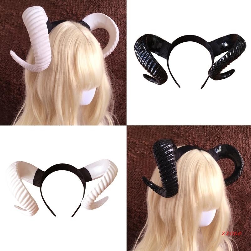 Bando Desain Tanduk Setan Gaya Gothic Untuk Halloween