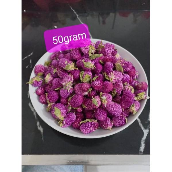 

Teh Bunga Globe Amaranth Ungu 50gram/ Globe Amaranth Flower Tea 50gram