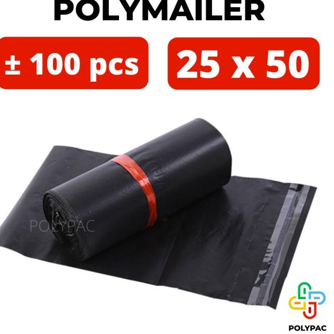 

Plastik Polymailer Hitam [25x50] 100pc Bungkus Plastik Packing Online