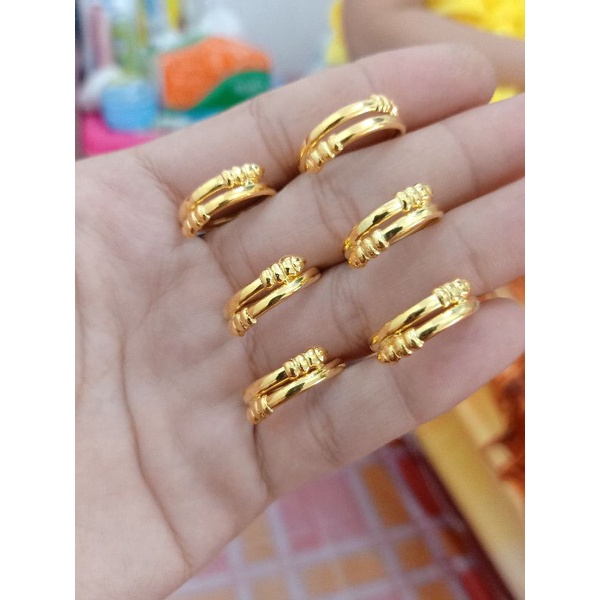 cincin wanita perak 925 lapis emas asli