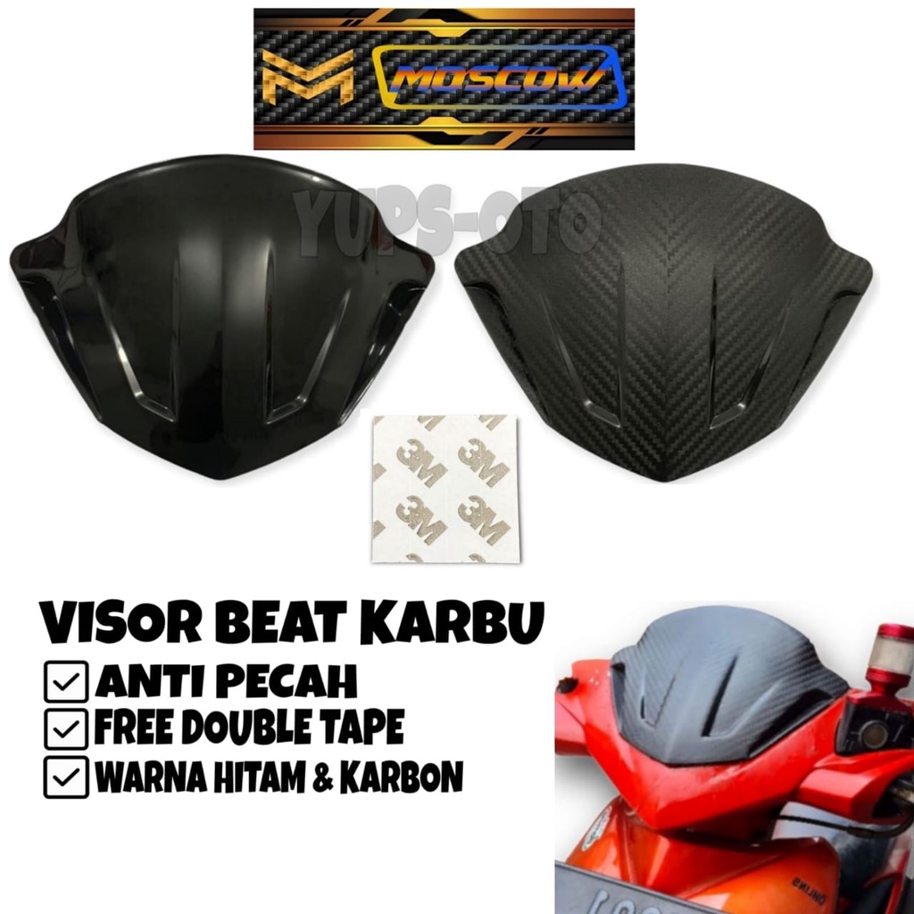 TGP VISOR HONDA BEAT KARBU CARBU KARBON HITAM MODEL TGP VISOR BEAT OLD CARBU FREE DOUBLE TAPE WINSHIELD BEAT KARBU BEAT LAMA WINSIL BEAT CARBON