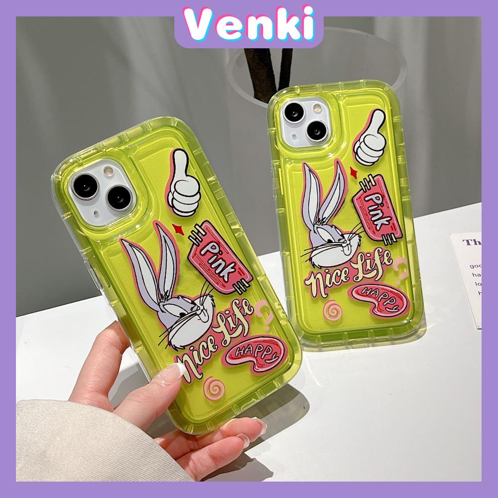 Case For iPhone 14 Pro Max TPU Soft Jelly Airbag Case Cartoon Cute Rabbit Clear Case Camera Protection Shockproof For iPhone 14 13 12 11 Plus Pro Max 7 Plus X XR