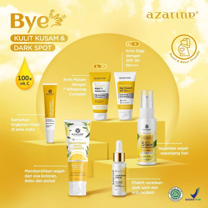 AZARINE C WHITE COMPLETE SERIES / FACE & BODY SKINCARE BPOM ORIGINAL