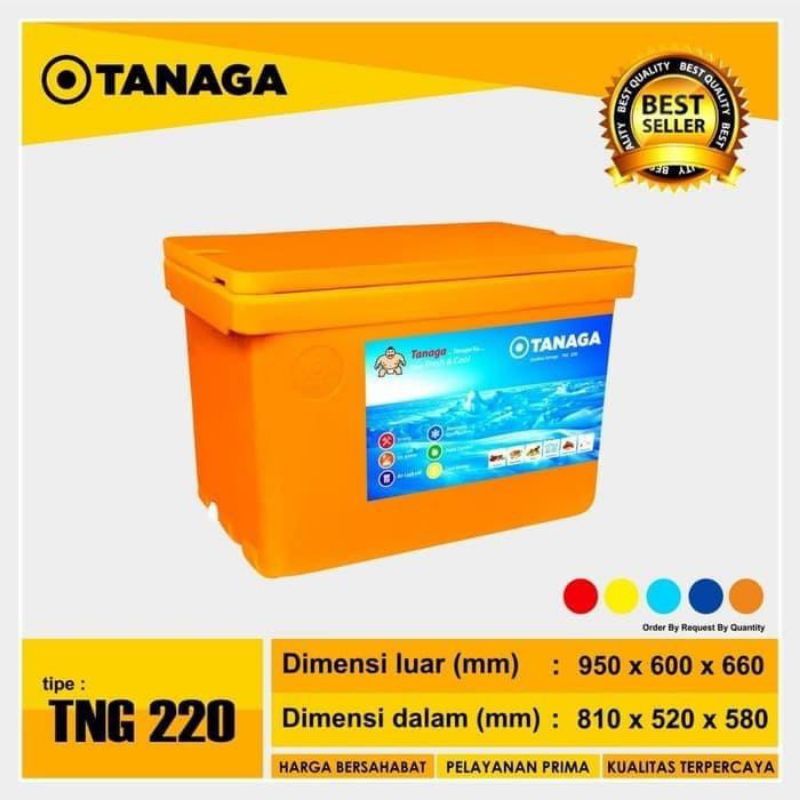 TANAGA PENDINGIN IKAN DAN DAGING COOL BOX ES COOLER BOX ICE UKURAN 45 LITER KUAT TAHAN LAMA MURAH