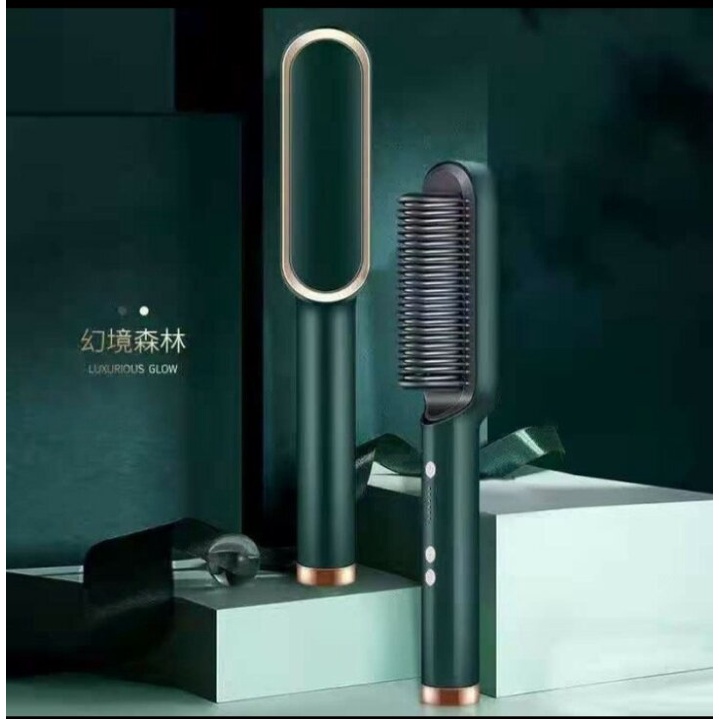 << Jenius >> Sisir Catokan Pelurus Curly Rambut 2 in 1 Sisir Pelurus Straight Comb Hair Stlylist-1