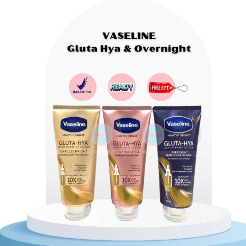 [READY SIAP KIRIM]VASELINE HEALTHY BRIGHT GLUTA HYA UV DEWI RADIANCE FLAWESS VASELINE GLUTA HYALURON&amp;PEPTIDE SERUM LOTION OVERNIGHT