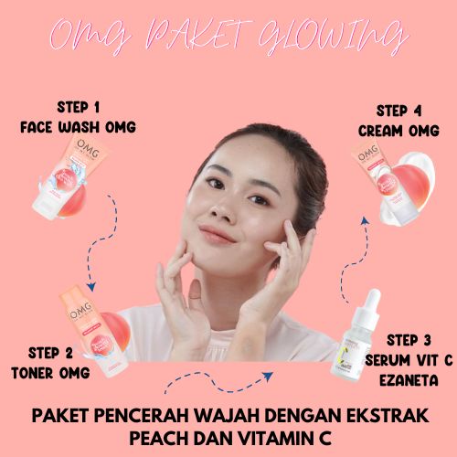 OMG Paket Glowing Skincare + Ezaneta Serum Vitamin C / Paket Glowing + Serum Ezaneta / Paket Glow Ki