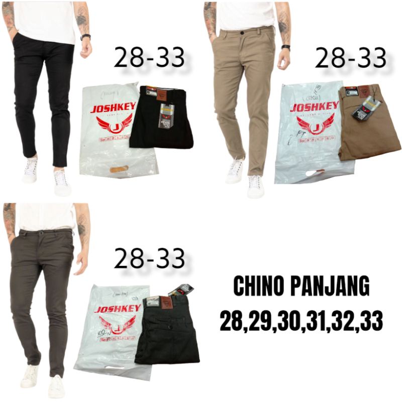 CELANA CHINO PRIA 28 29 30 31 32 33 CHINO HITAM CHINO ABU ABU CHINO COKLAT SUSU CELANA PANJANG PRIA 