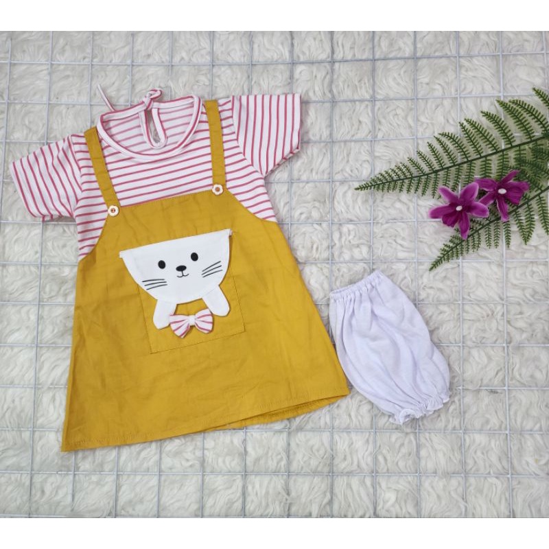 baju bayi perempuan  set dress baby girl