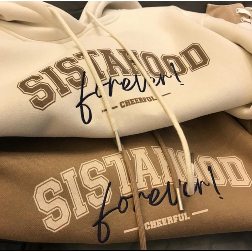 SistaHood Forever Hoodie Terbaru Wanita dan Pria Bahan Fleece