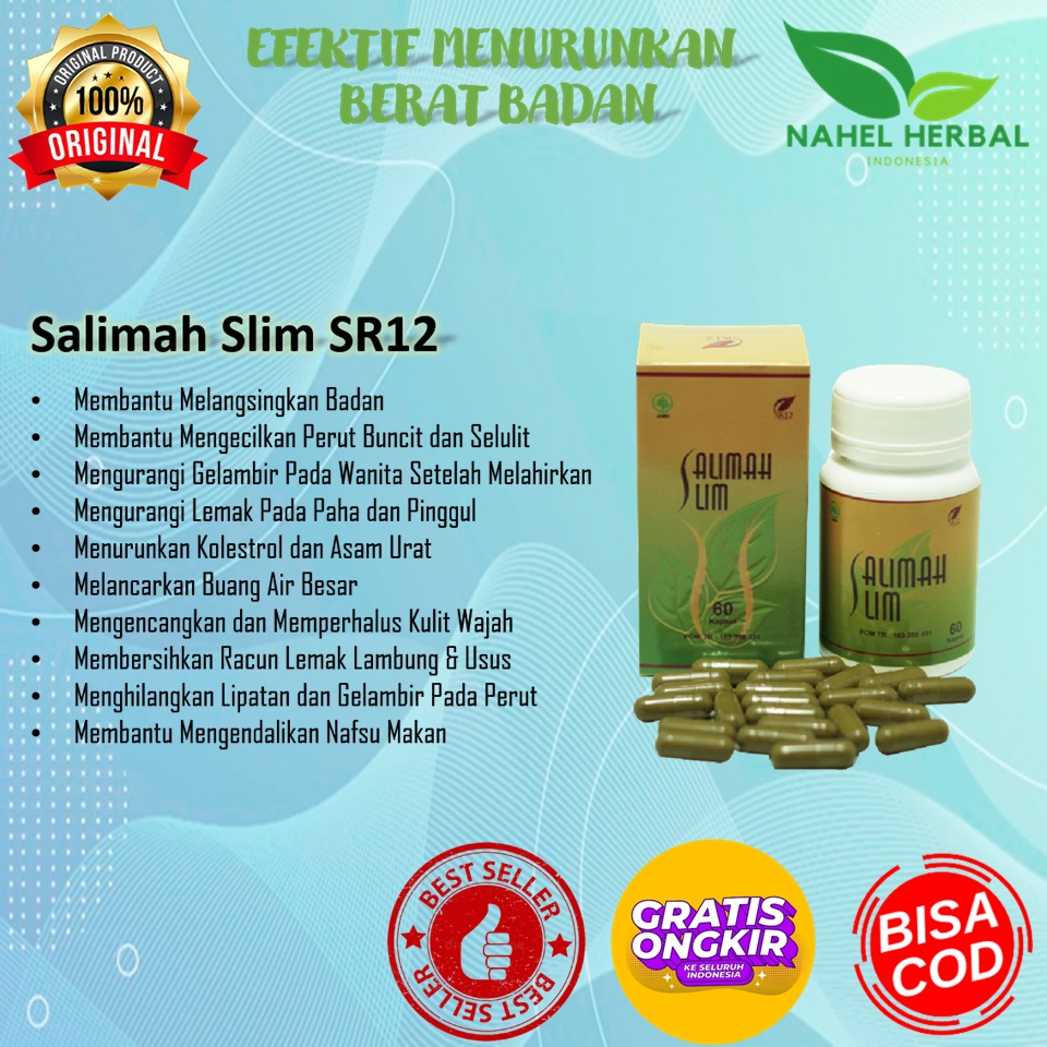 Kapsul Paket Pelakor Salimah Sr12 Original 100% Lengkap Bpom - Jamu Diet Slim Herbal Slimming Pembak