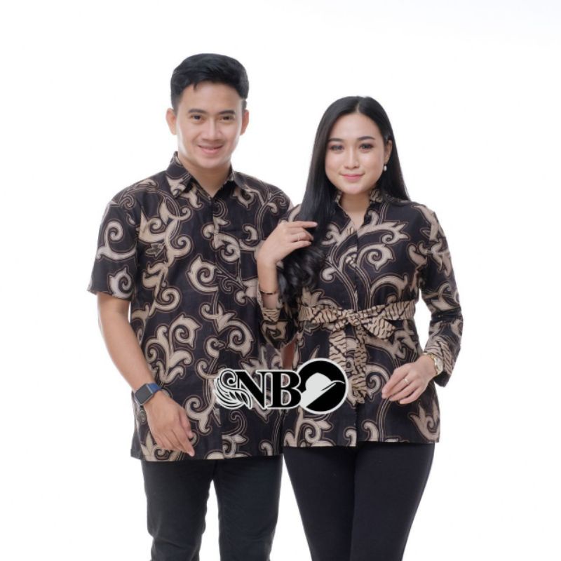 NEW COUPLE BLOUSE KANCING DEPAN ORIGINAL BATIK PEKALONGAN