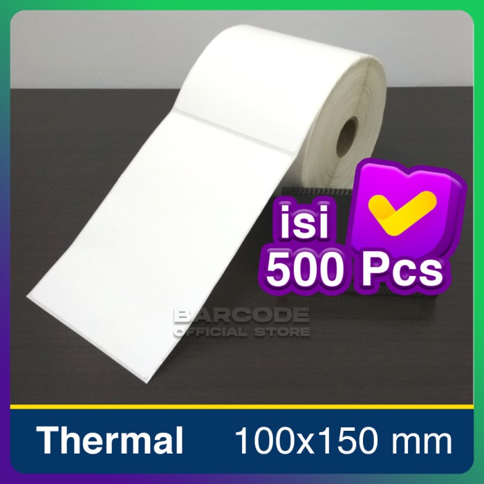 

LABEL STICKER THERMAL BARCODE CARGO 100mm X 150mm (1 LINE) isi 500 pcs