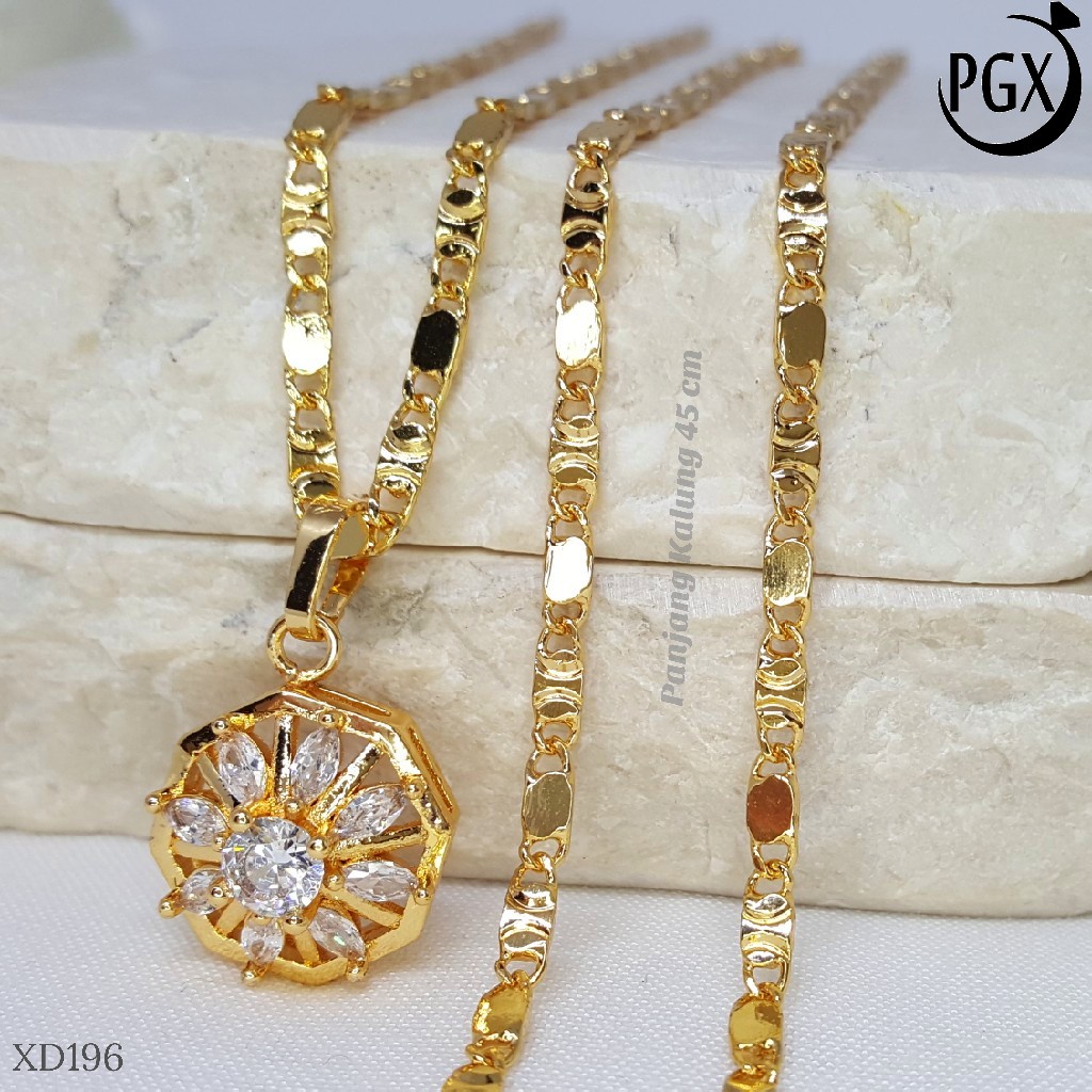 PGX Kalung Wanita Xuping Aksesoris Fashion Perhiasan Lapis Emas XD196
