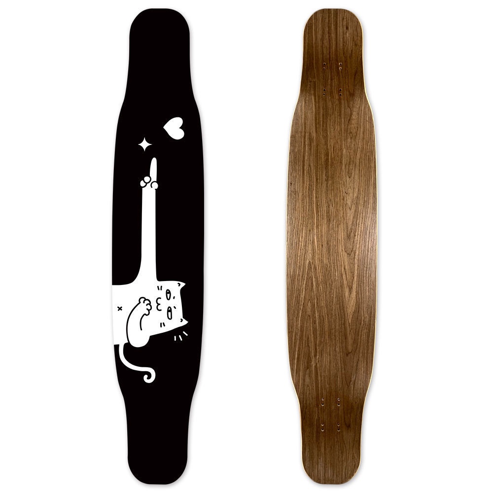 Skateboard Empat Roda Ukuran 46 Inch 117cm Permukaan Papan Jalan Ringan Permukaan Kayu Maple