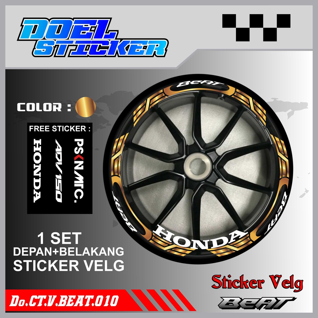 STICKER CUTTING LIST VELG HONDA BEAT VARIASI MOTOR DOEL 010