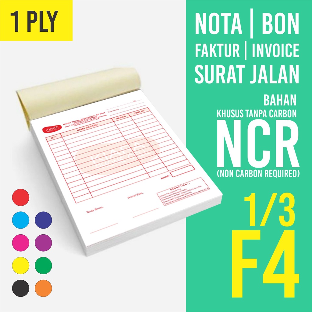 

BUKU NOTA BON 1/3 F4 1PLY CUSTOM