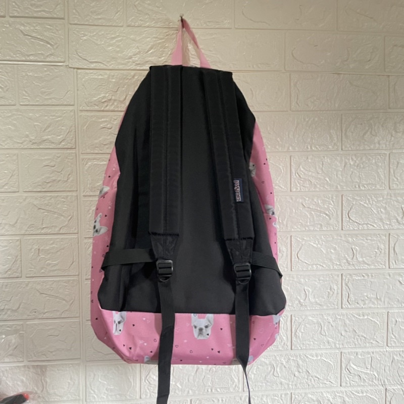 Tas / Backpack Ransel Jansport Superbreak Fierce Frenchies Motif Dog Original