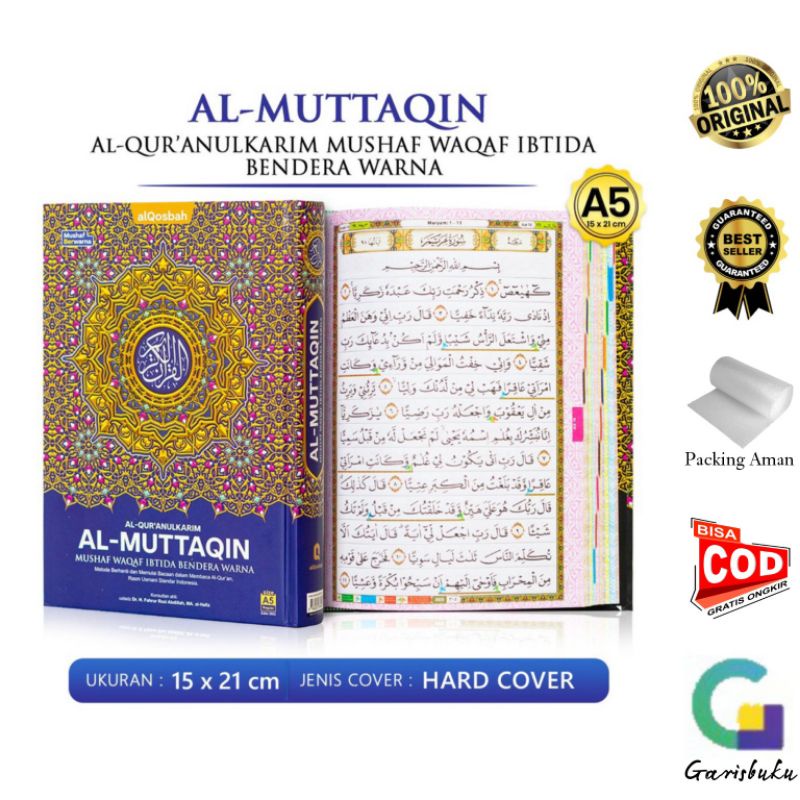 Al-quran Wakaf Ibtida Al-Muttaqin A5 Al-quran Utsmani 15 Baris