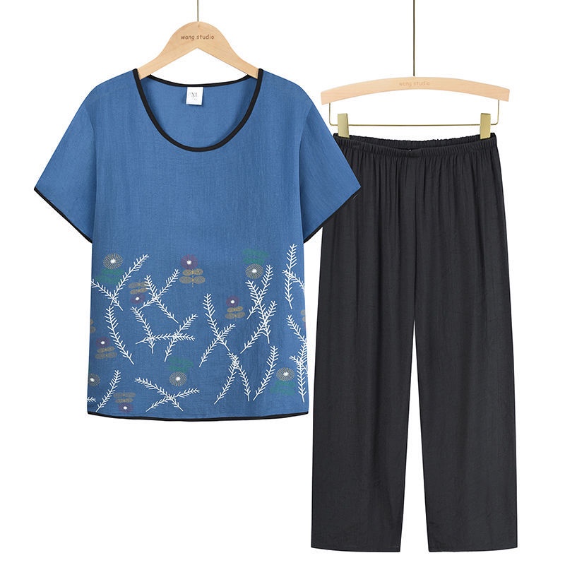 Gaun ibu, ukuran besar, topi lengan pendek kakek, gaun nenek