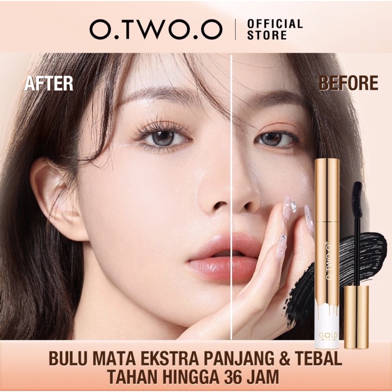[READY SIAP KIRIM] O.TWO.O Mascara Waterproof Long Lasting Volumizing Lengthen Eye Lash Makeup | O.TWO.O Mascara Gold | O.TWO.O maskara Gold