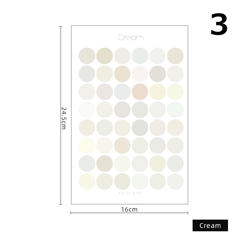JRN010 – Deco Sticker Bulat Circle Dairy Journal Scrapbook Label Warna Gambar Motif