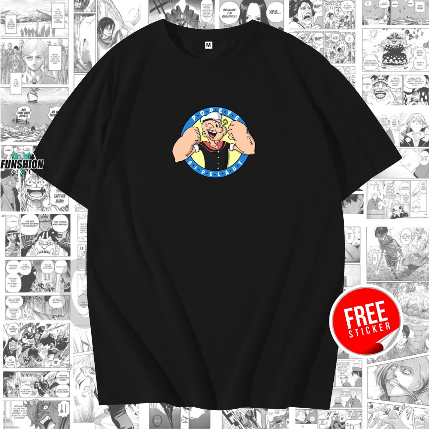 Popeye kaos wibu kaos distro pria wanita outdoor funshion