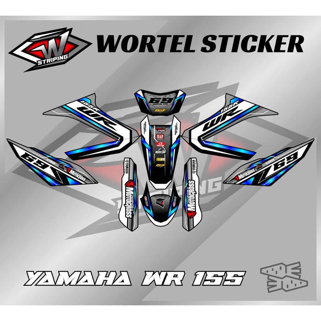 Striping WR155-Stiker Hologram Decal Yamaha WR 155 Racing Supermoto