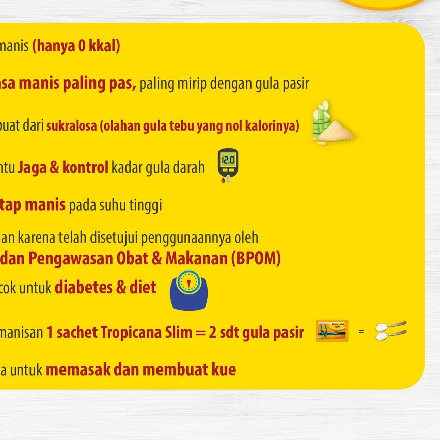 

11.11✔️Tropicana Slim Sweetener Diabtx 50 Sachet - Pemanis untuk Diabetesi|SQ3