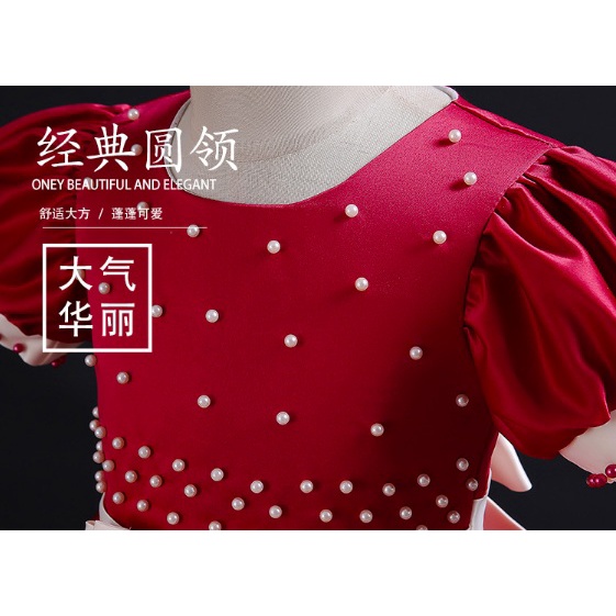 Baju Pesta Anak Perempuan Gaun Pesta Anak Dress Pesta Anak Baju Anak Pesta Bahan Satin MUTIARA IMPORT 2268