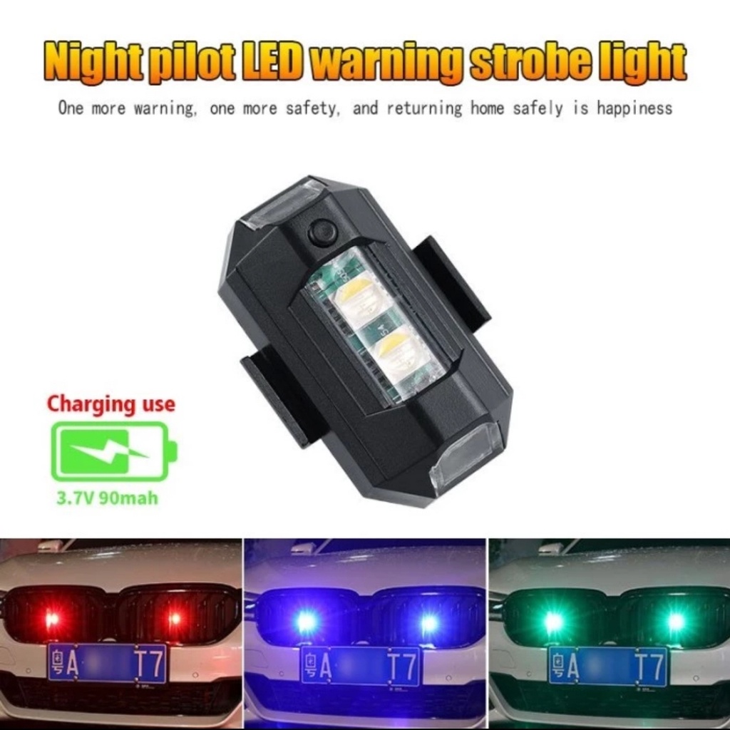 LAMPU LED KEDIP - RGB 7 WARNA (MOBIL/MOTOR/SEPEDA/HELM)