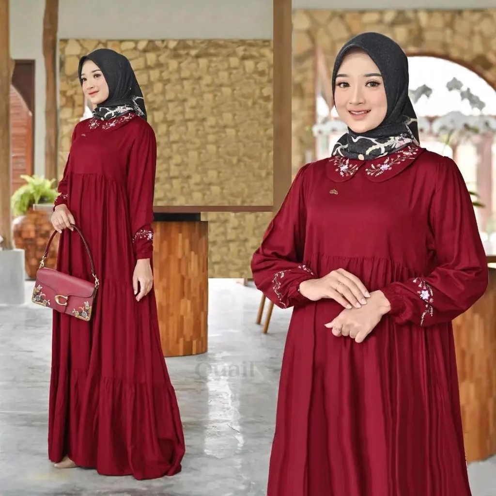 JENNA DRESS BAHAN SYAKILA APLIKASI BORDIR FIT XL LD 110 PB 137 / DRES CANTIK KEKINIAN / BAJU LEBARAN WANITA / PAKAIAN MUSLIMAH TERKINI 2022 / FASHION PEREMPUAN TERBARU 2023 / GAMIS KONDANGAN / WEDING DRESS VINTAGE / STYLE PESTA LEDIES