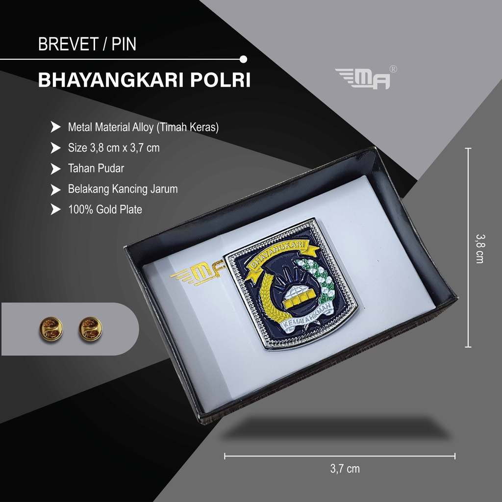 WING BHAYANGKARI POLRI PDH BRIVET BREVET PIN BHAYANGKARI POLRI