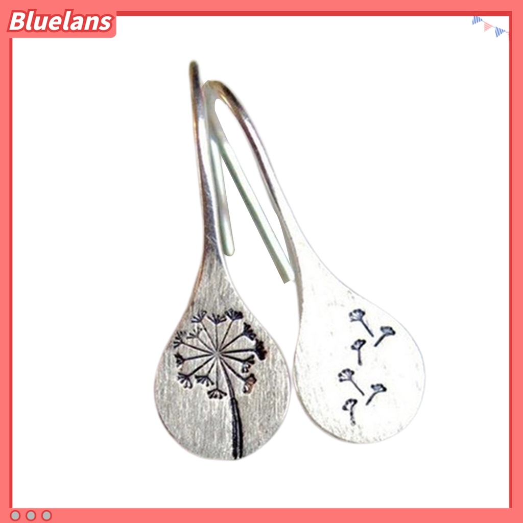 Anting Lapis Silver Bentuk Dandelion Gaya Retro Untuk Wanita